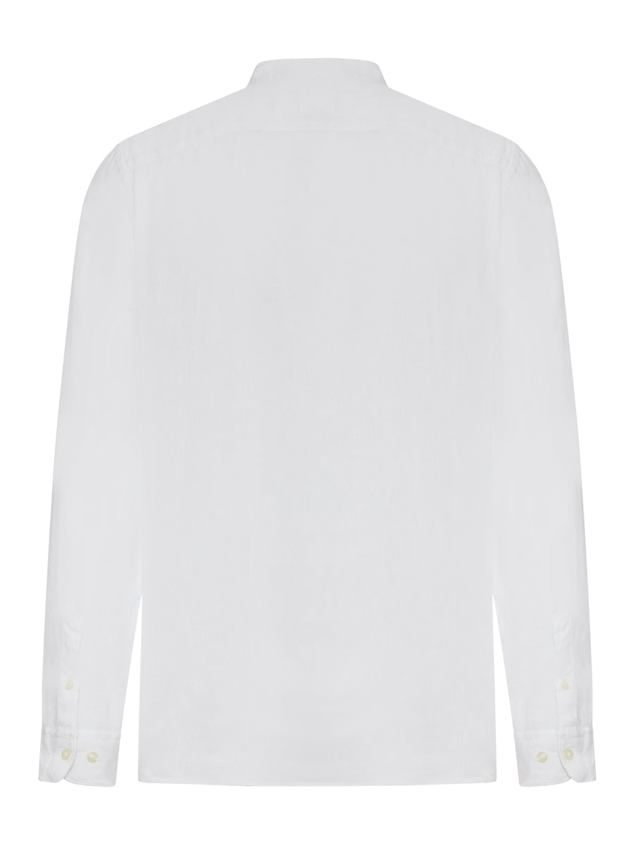 LINEN SHIRT WITH MANDARIN COLLAR