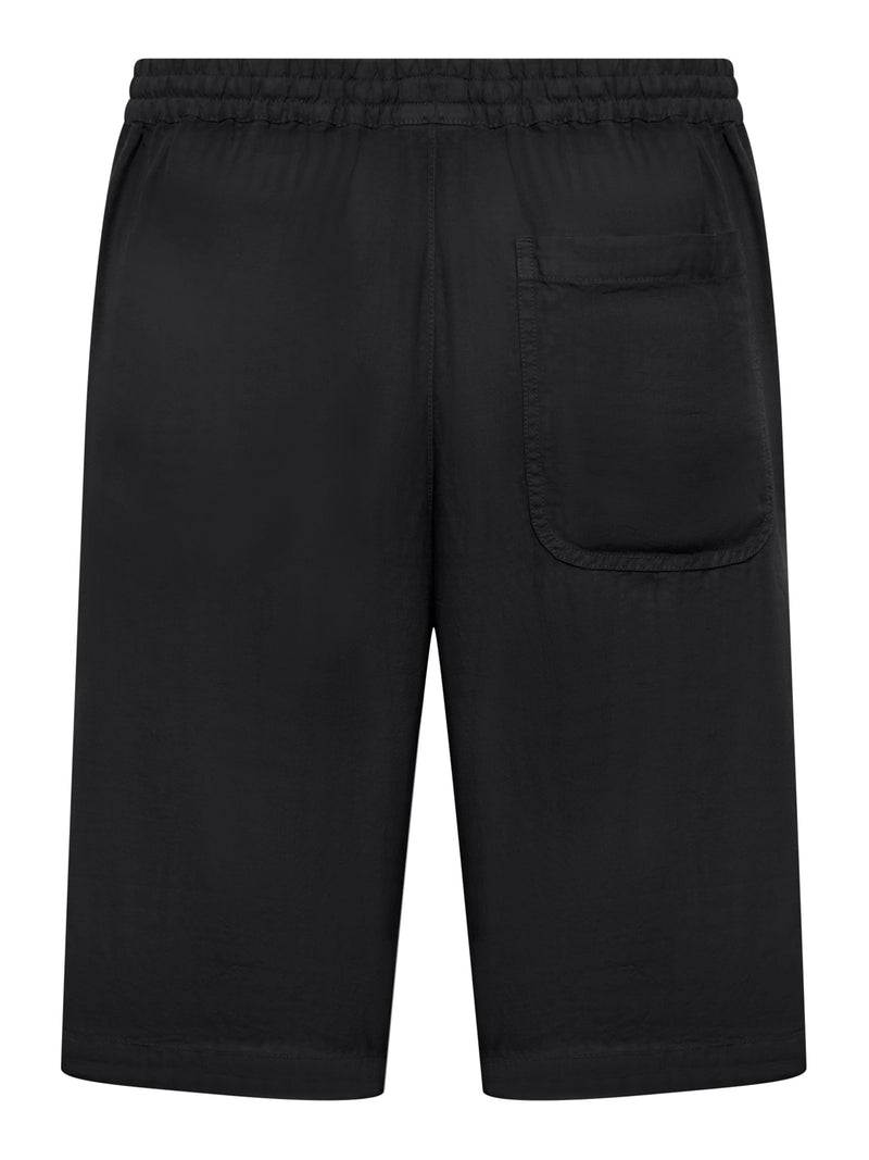 LINEN BERMUDA SHORTS WITH DRAWSTRING WAIST