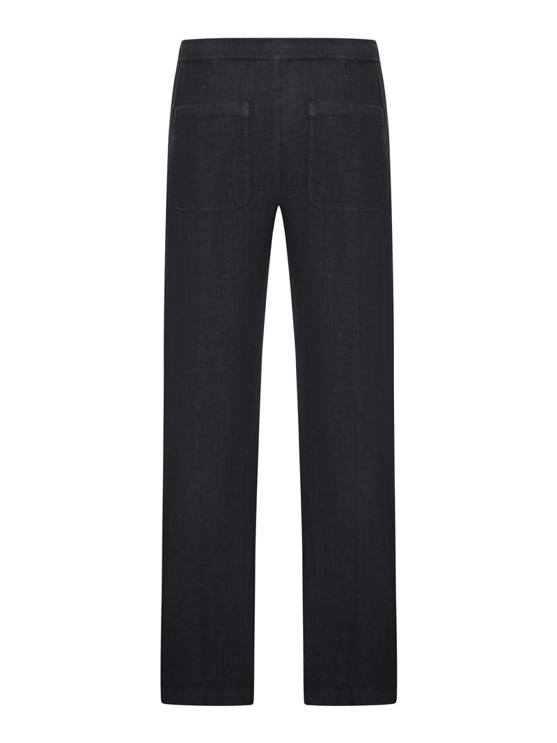 LINEN TROUSERS WITH DRAWSTRING WAIST
