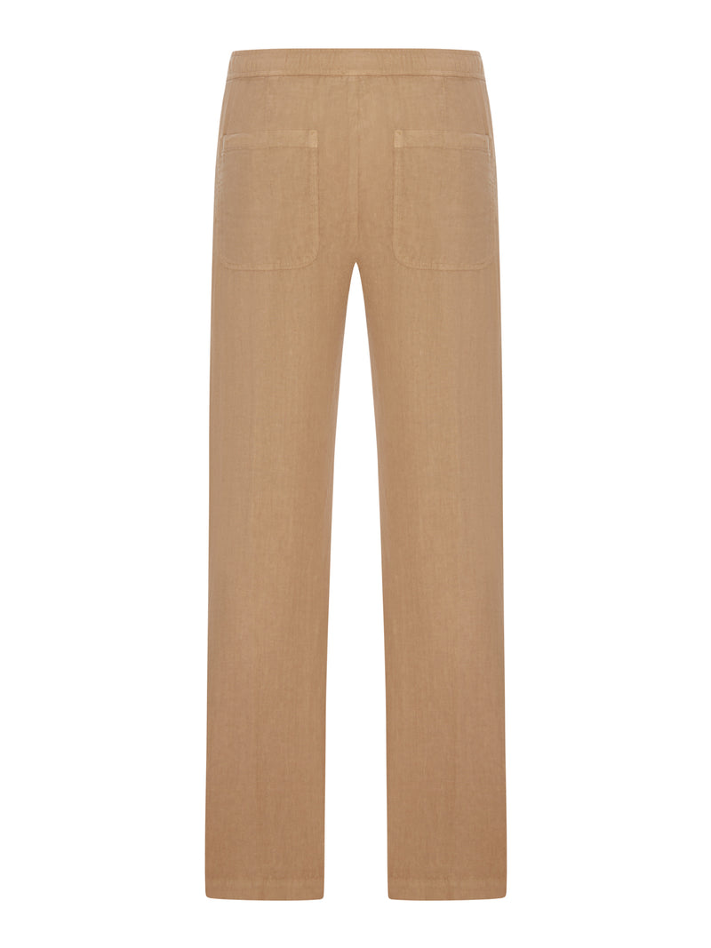 LINEN TROUSERS WITH DRAWSTRING WAIST