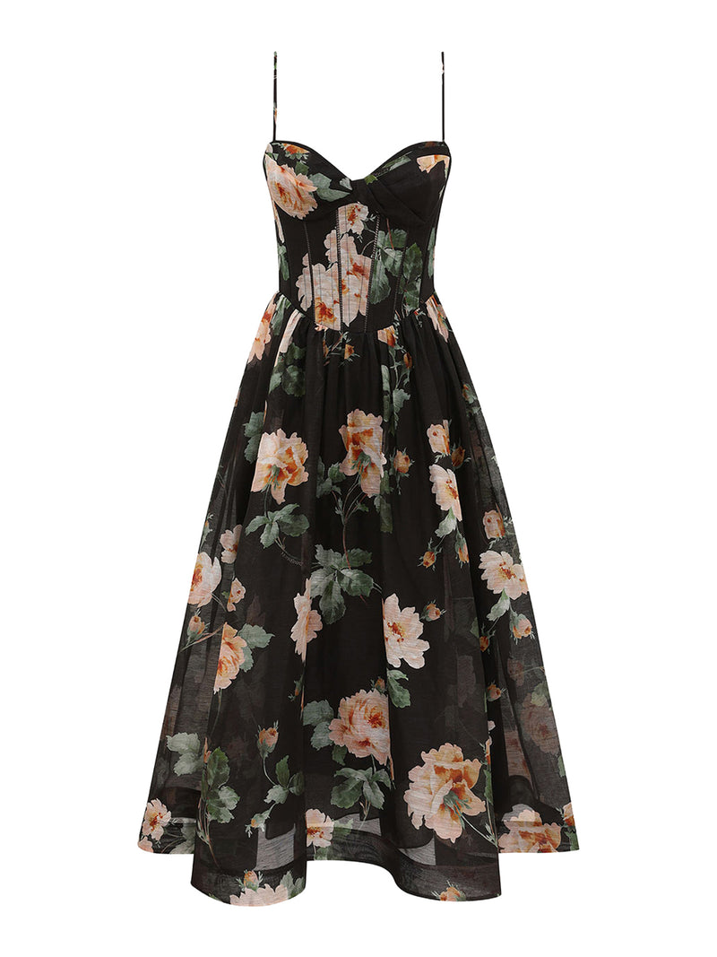 LUNA CORSET MIDI DRESS
