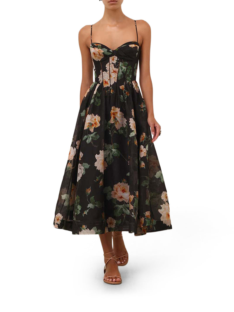 LUNA CORSET MIDI DRESS
