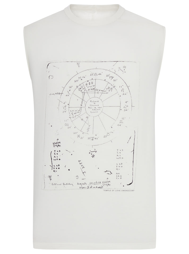 COTTON SLEEVELESS TOP WITH PRINT