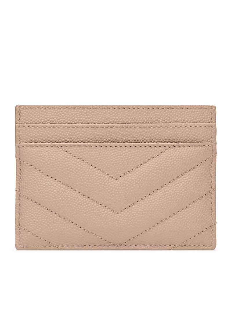 CASSANDRE MATELASSÉ CARD CASE IN GRAIN DE POUDRE LEATHER