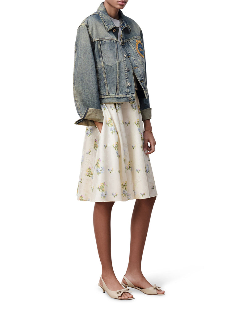 SHORT MÉDAILLON JACKET IN COTTON DENIM
