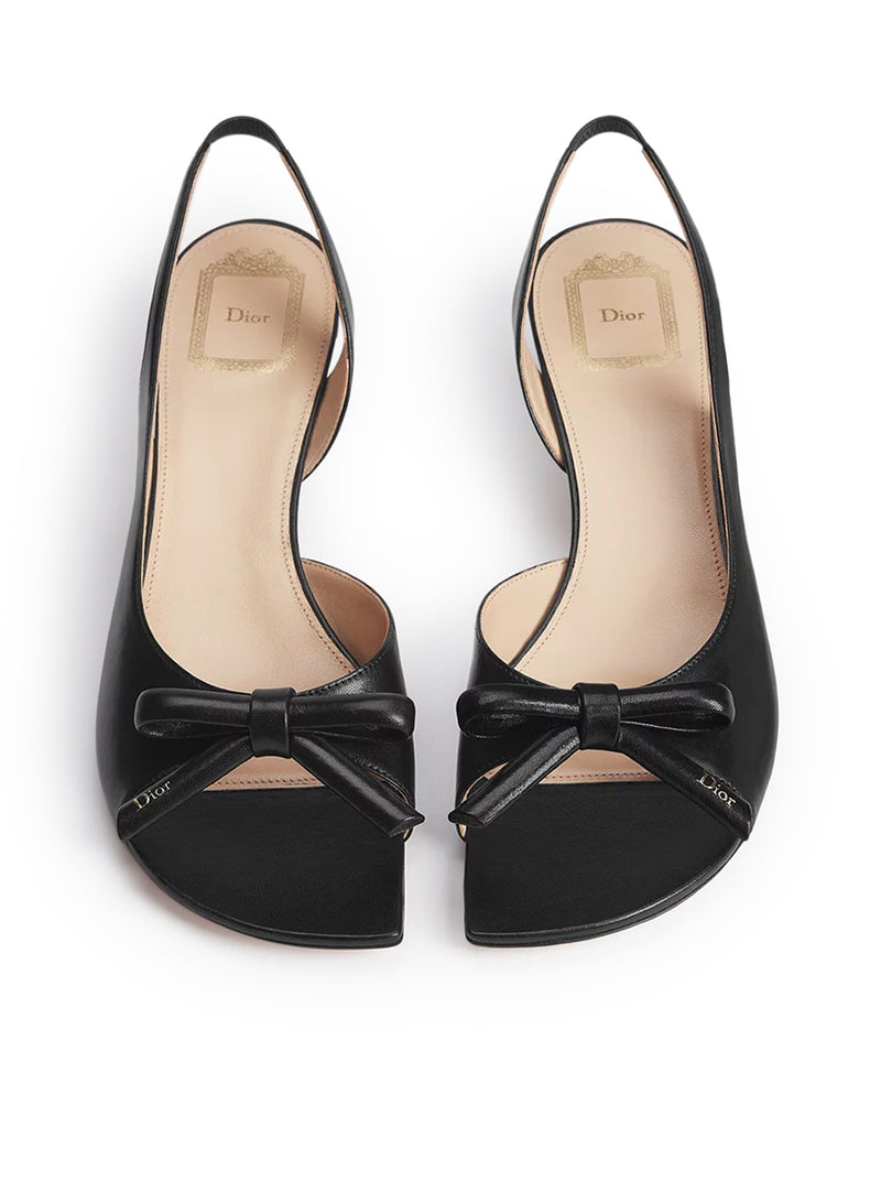 SLINGBACK BOW SANDAL WITH HEEL