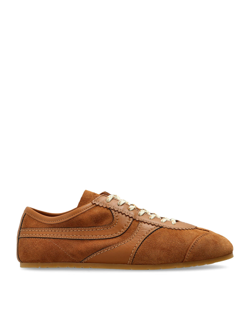 TWO-TONE LEATHER AND SUEDE SNEAKERS