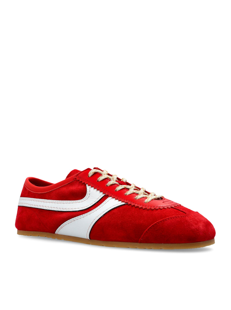 TWO-TONE LEATHER AND SUEDE SNEAKERS