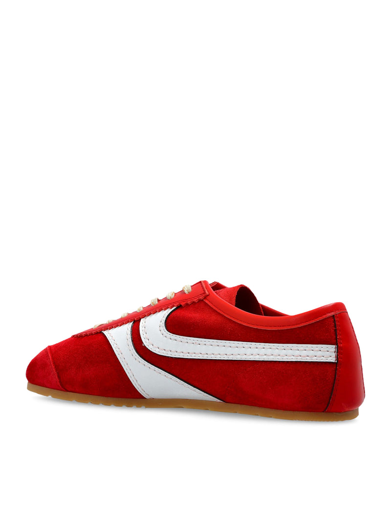 TWO-TONE LEATHER AND SUEDE SNEAKERS