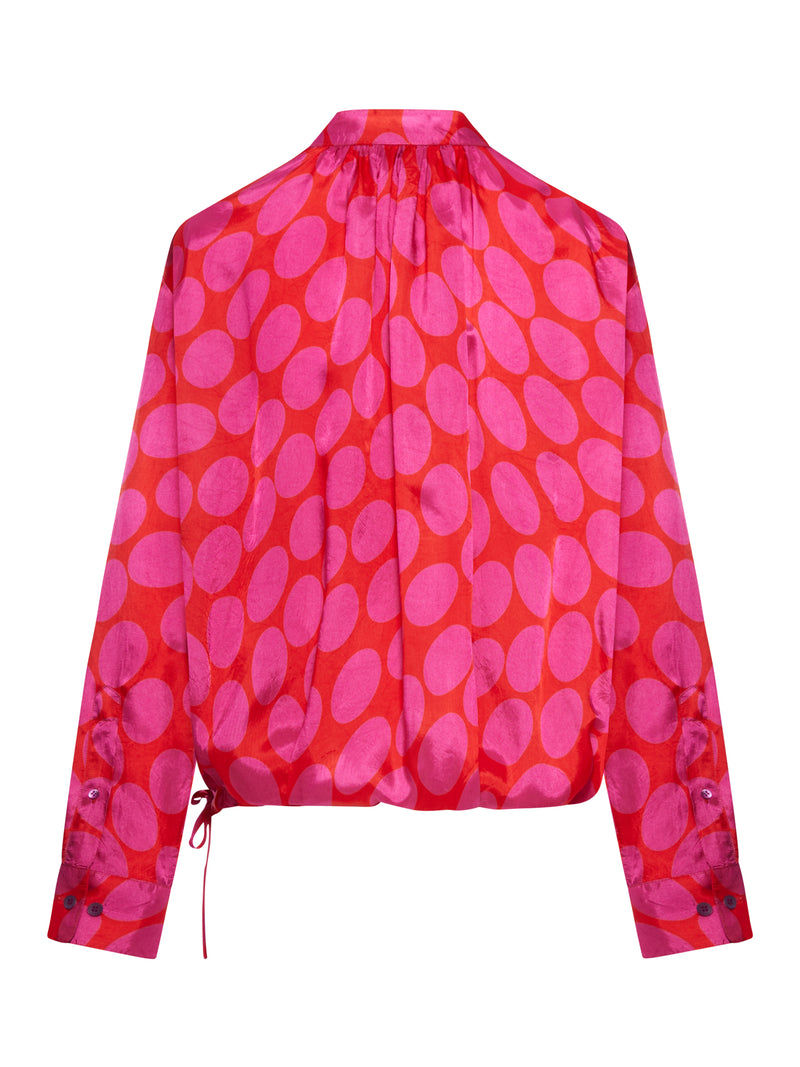 MAXI POLKA DOT PRINT BLOUSE