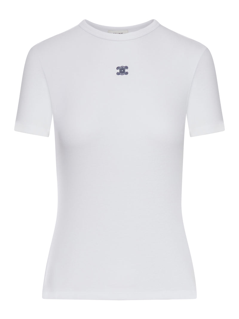 SLIM FIT COTTON T-SHIRT WITH LOGO
