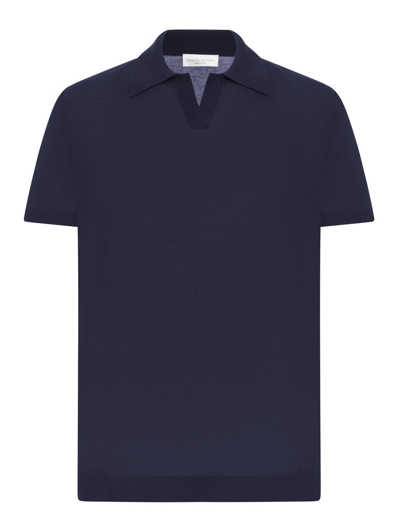 COTTON POLO SHIRT WITHOUT BUTTONS