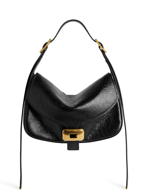 WOMEN`S MEDIUM CLICK SHOULDER BAG IN BLACK