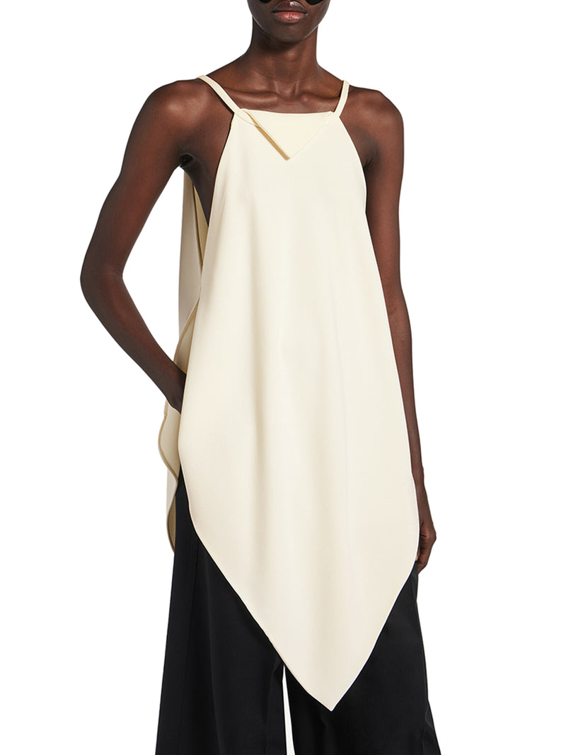 WOMEN`S SCARF TOP IN IVORY