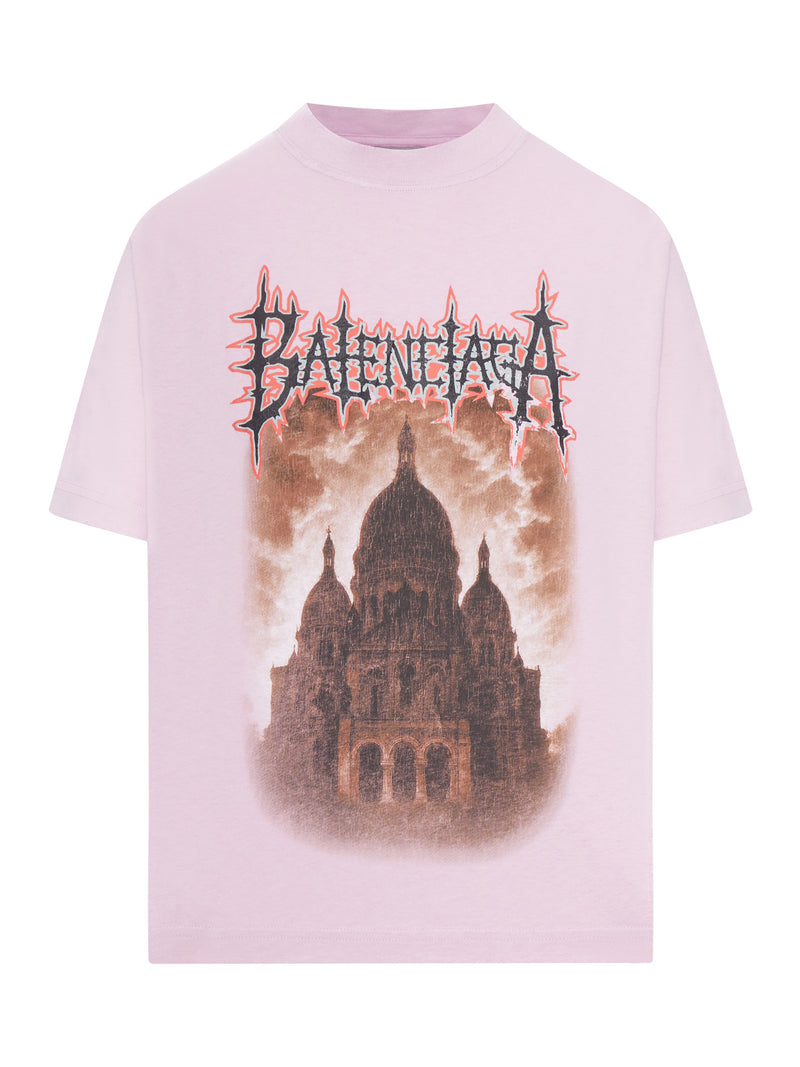 CREWNECK COTTON T-SHIRT WITH PRINT