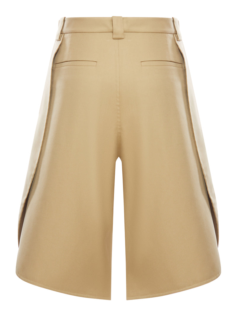 TULIP-SHAPED COTTON BERMUDA SHORTS