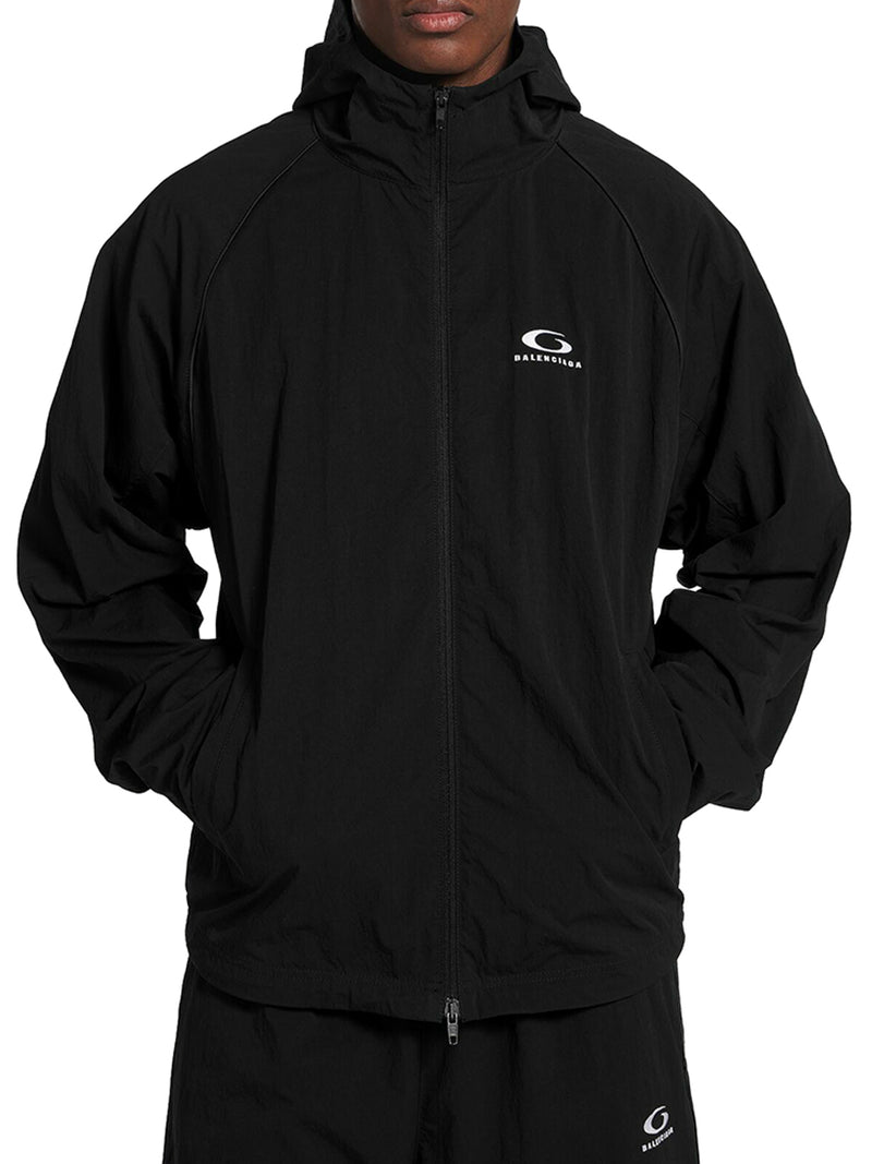 TECHNICAL FABRIC ZIP-UP JACKET