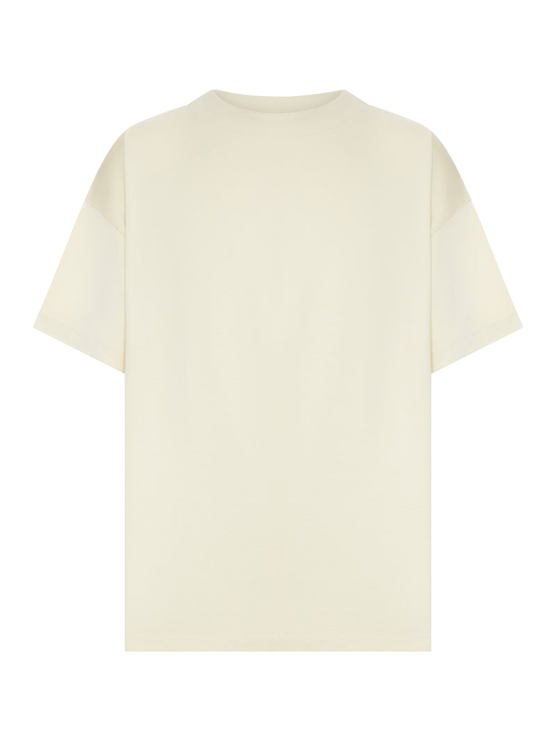 OVERSIZED CREW-NECK T-SHIRT IN COTTON BLEND