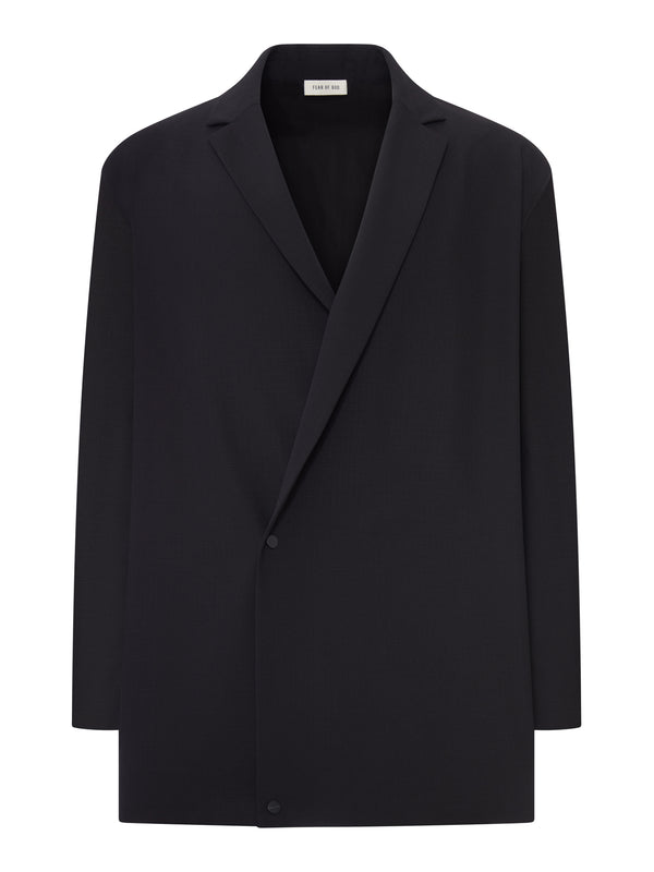 LONG RELAXED WOOL RIPSTOP JACKET