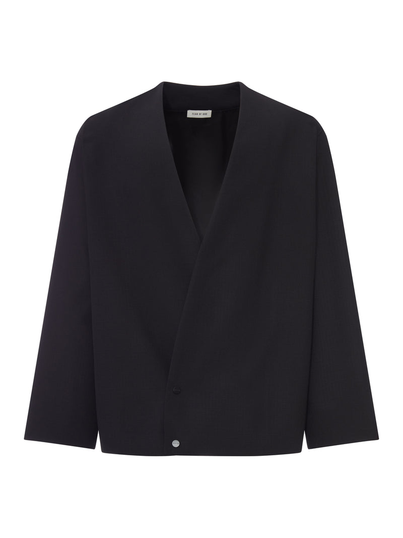 CROPPED WOOL JACKET WITHOUT LAPEL