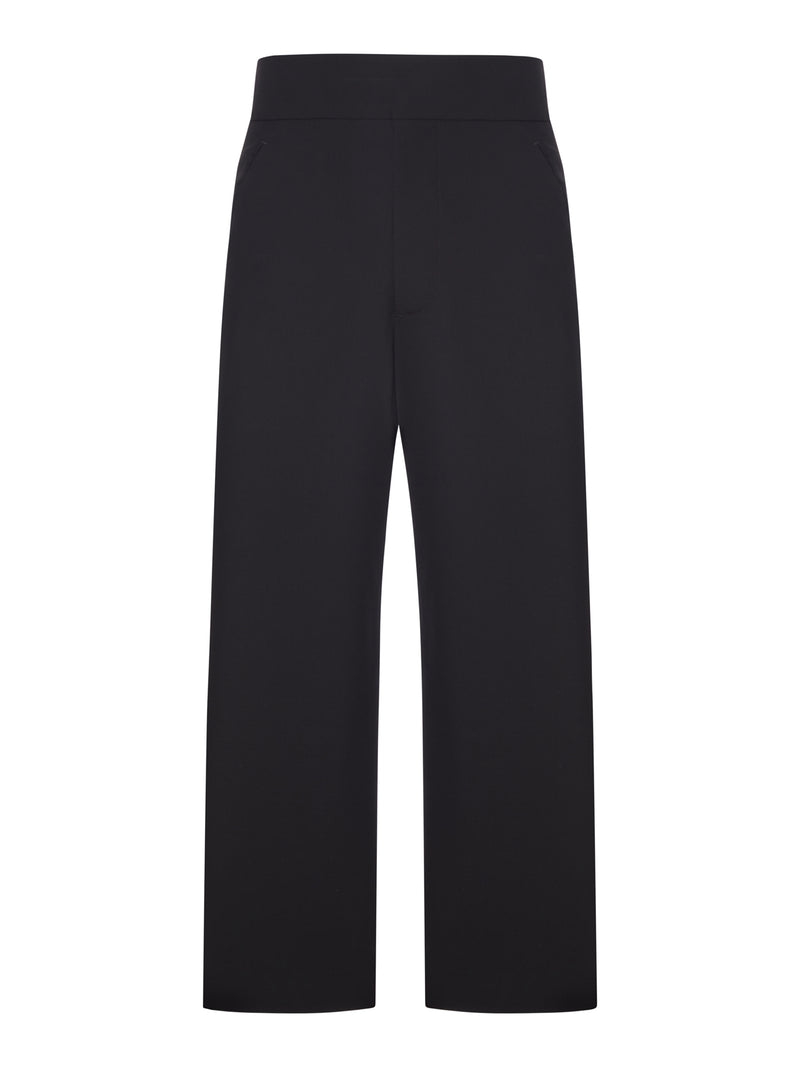 CASUAL WOOL POPLIN TROUSERS