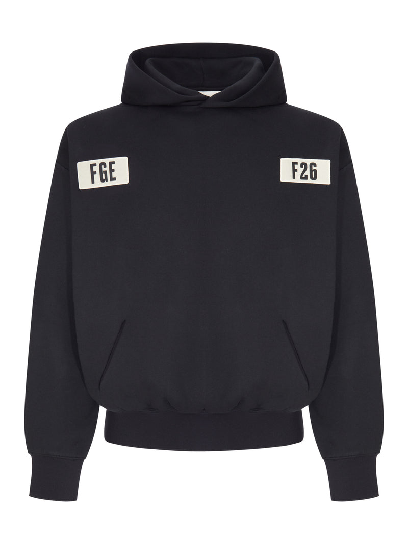 OVERSIZED HOODIE WITH FRONT PATCHES