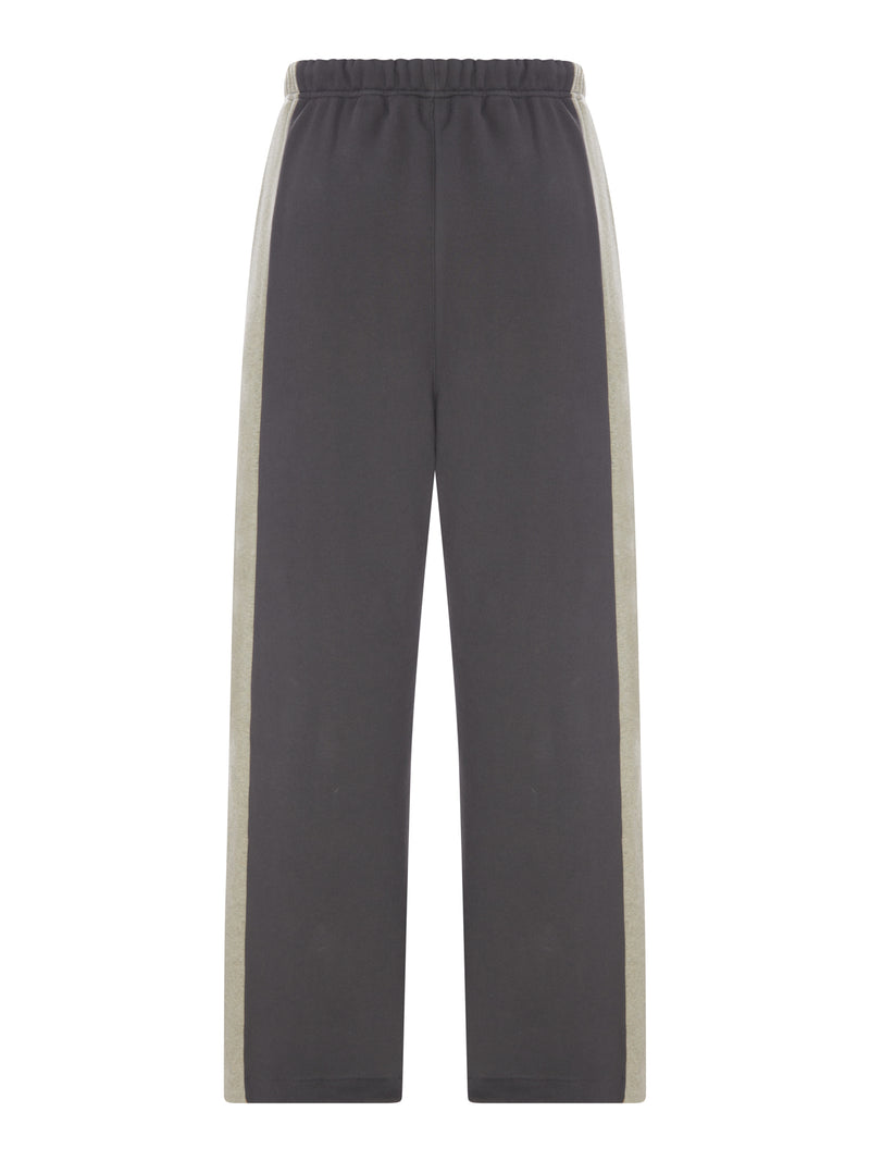 STRAIGHT LEG JOGGER PANTS WITH CONTRASTING SIDE BANDS
