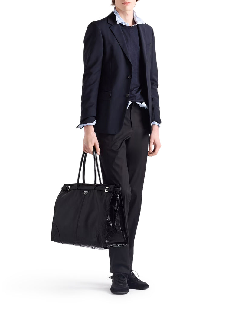 PRADA BONNIE LEATHER SHOPPING BAG