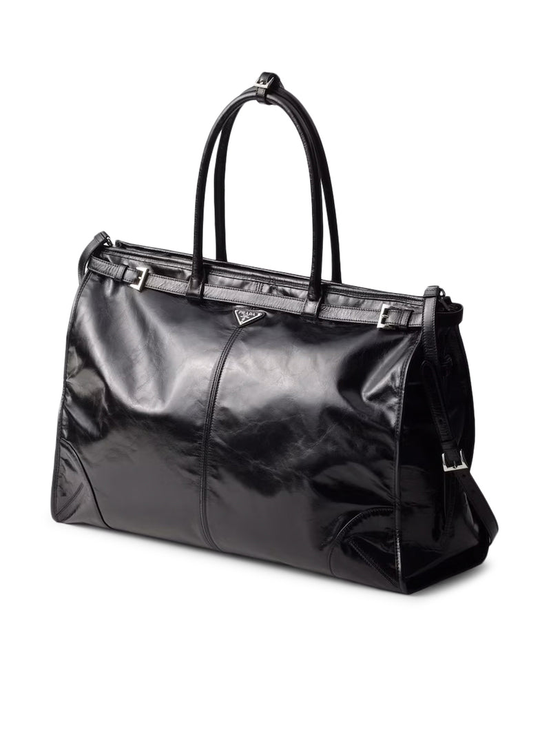 PRADA BONNIE LEATHER SHOPPING BAG