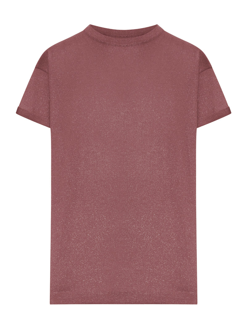 CASHMERE AND SILK LUREX T-SHIRT