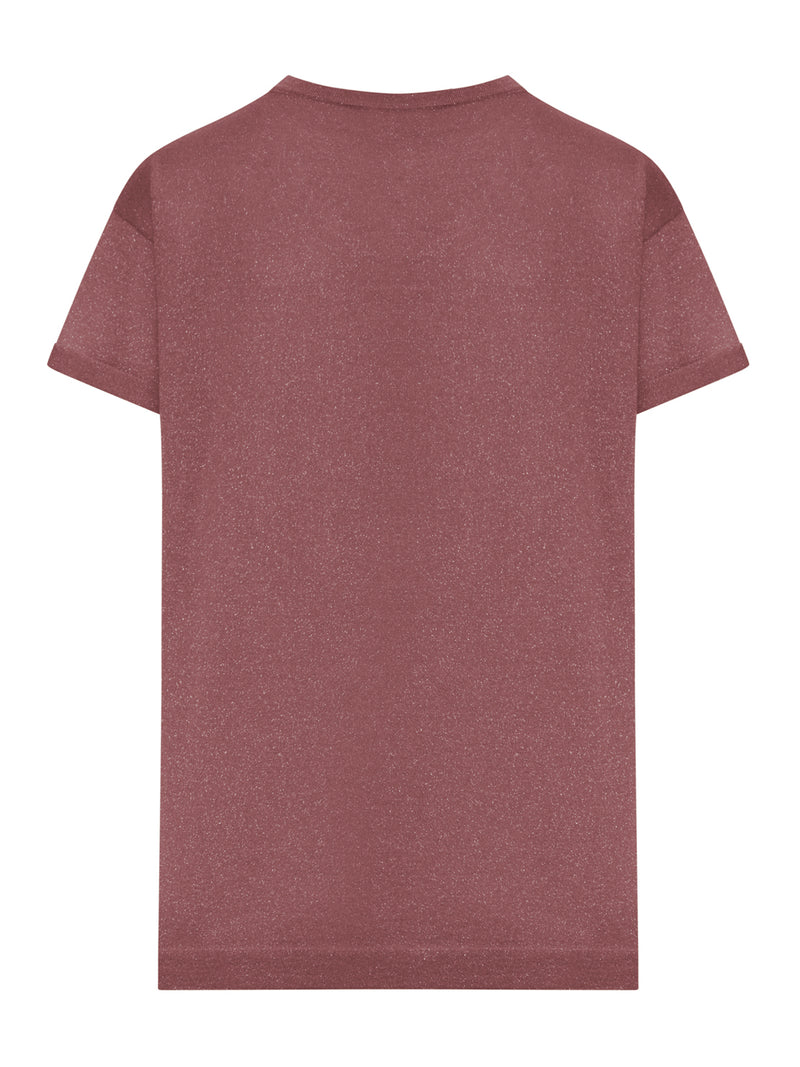 CASHMERE AND SILK LUREX T-SHIRT
