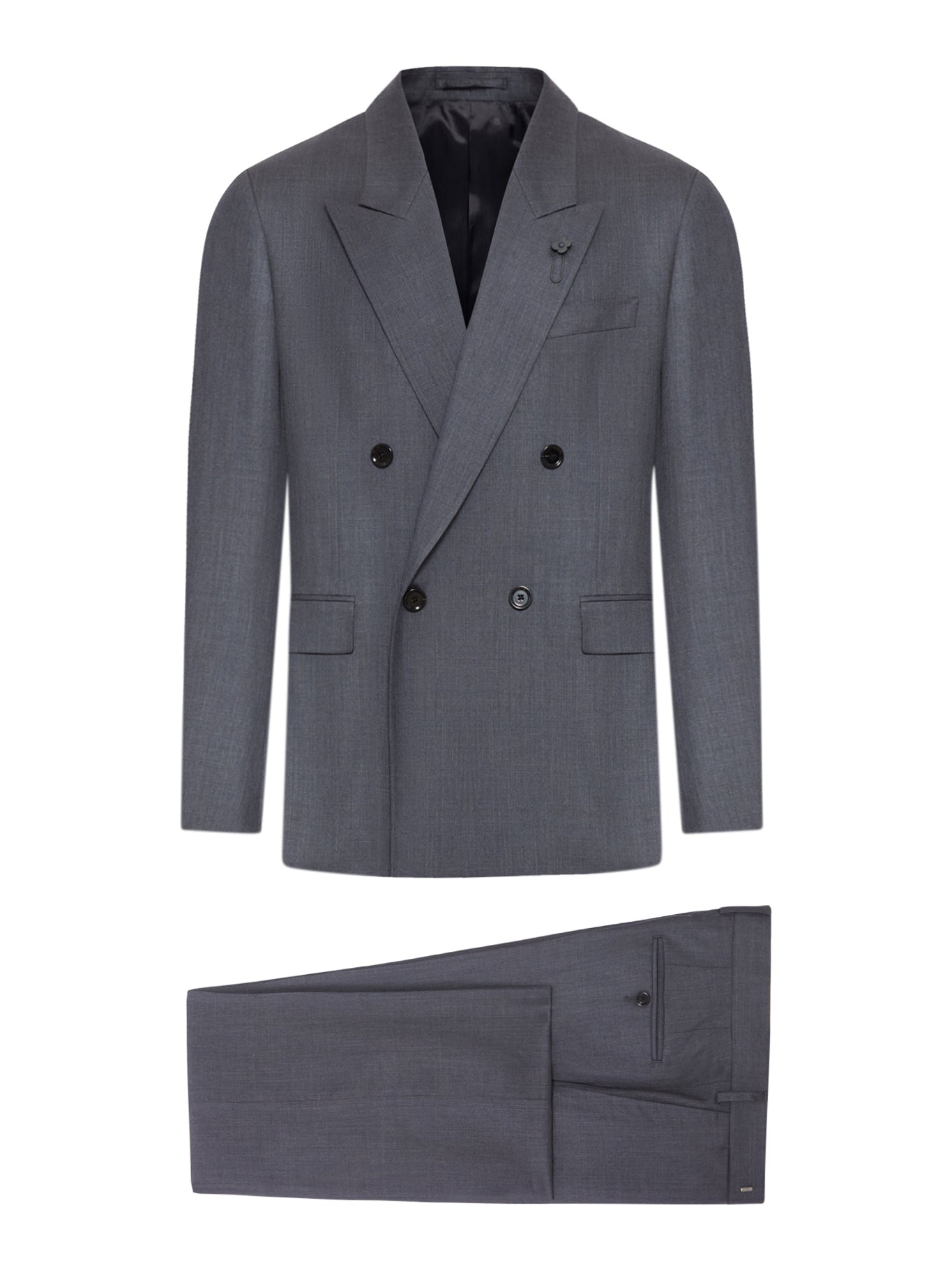 ROYAL LINE DOUBLE BREASTED SUIT IN CANNETÉ CREPE WOOL – Suit