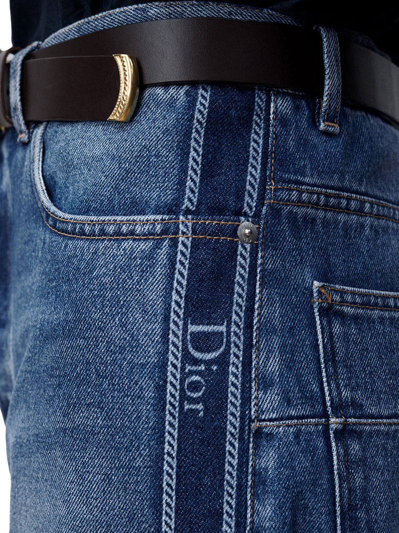 BAGGY JEANS IN BLUE COTTON TWILL