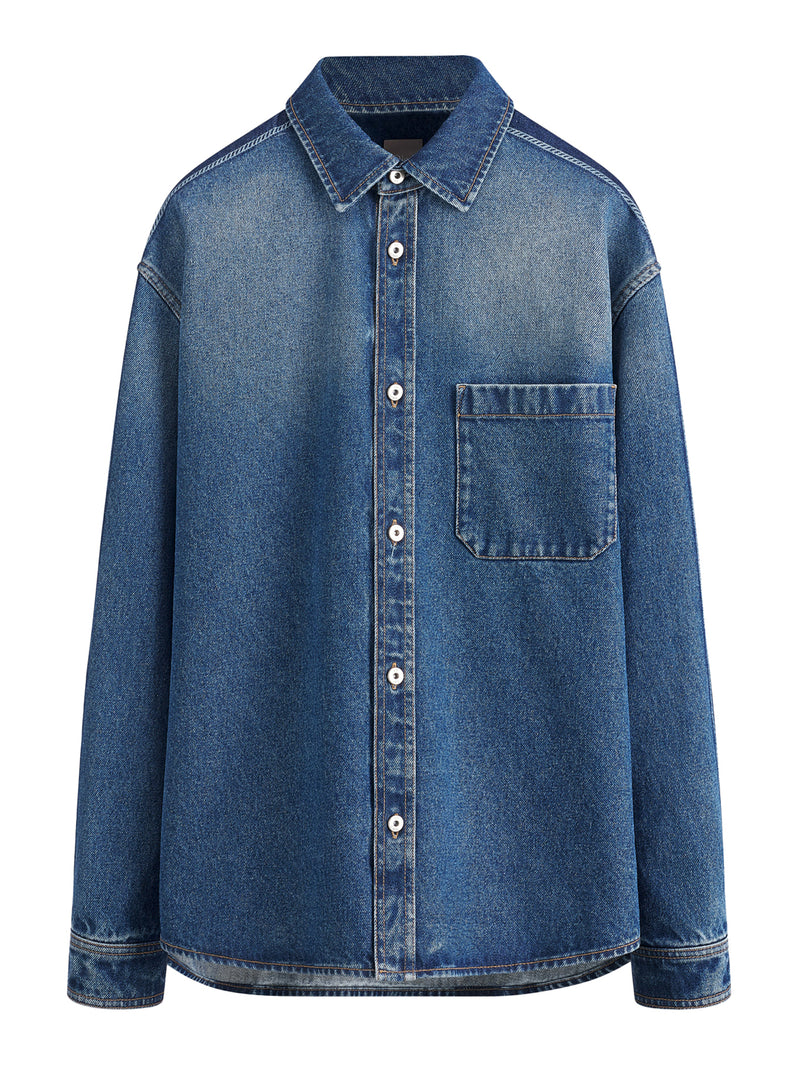COTTON TWILL SHIRT-JACKET