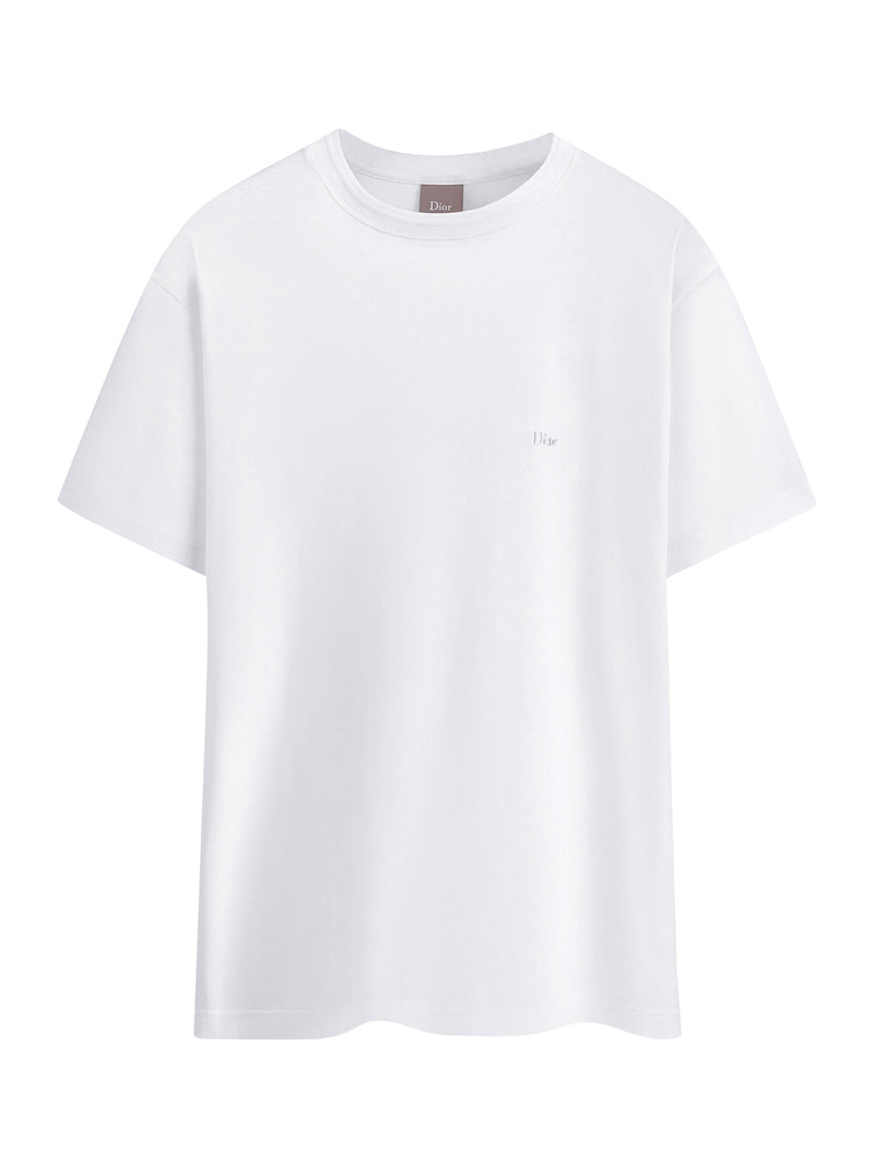 DIOR EMBROIDERED COTTON JERSEY T-SHIRT
