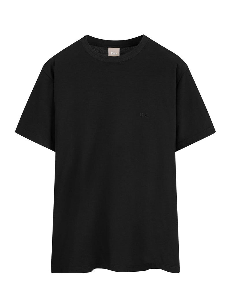 DIOR EMBROIDERED COTTON JERSEY T-SHIRT