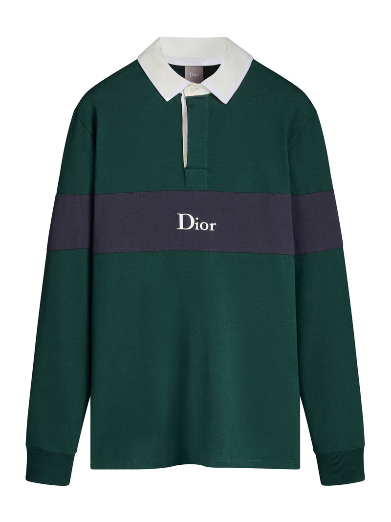 COTTON JERSEY LONG-SLEEVED POLO SHIRT