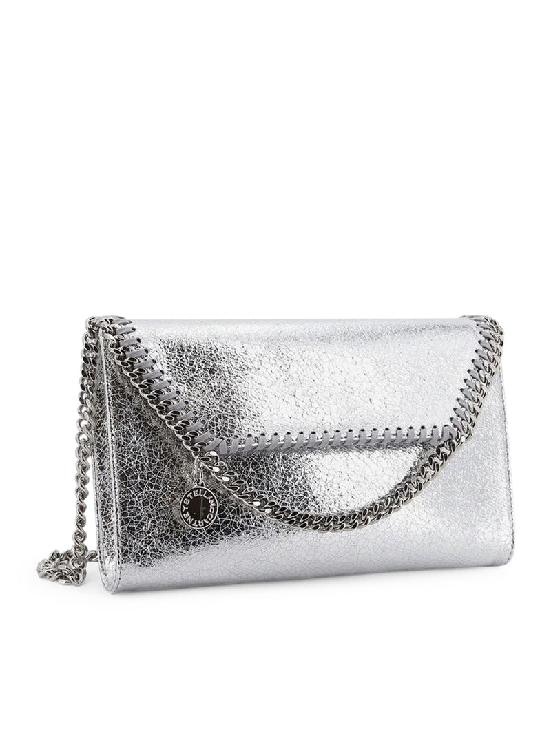 FALABELLA METALLIC FABRIC SHOULDER BAG