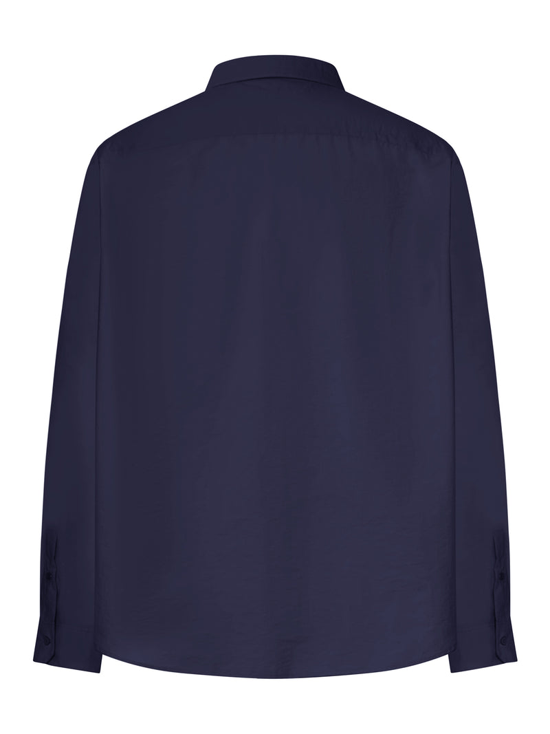 LONG-SLEEVED TEXTURED POPLIN SHIRT
