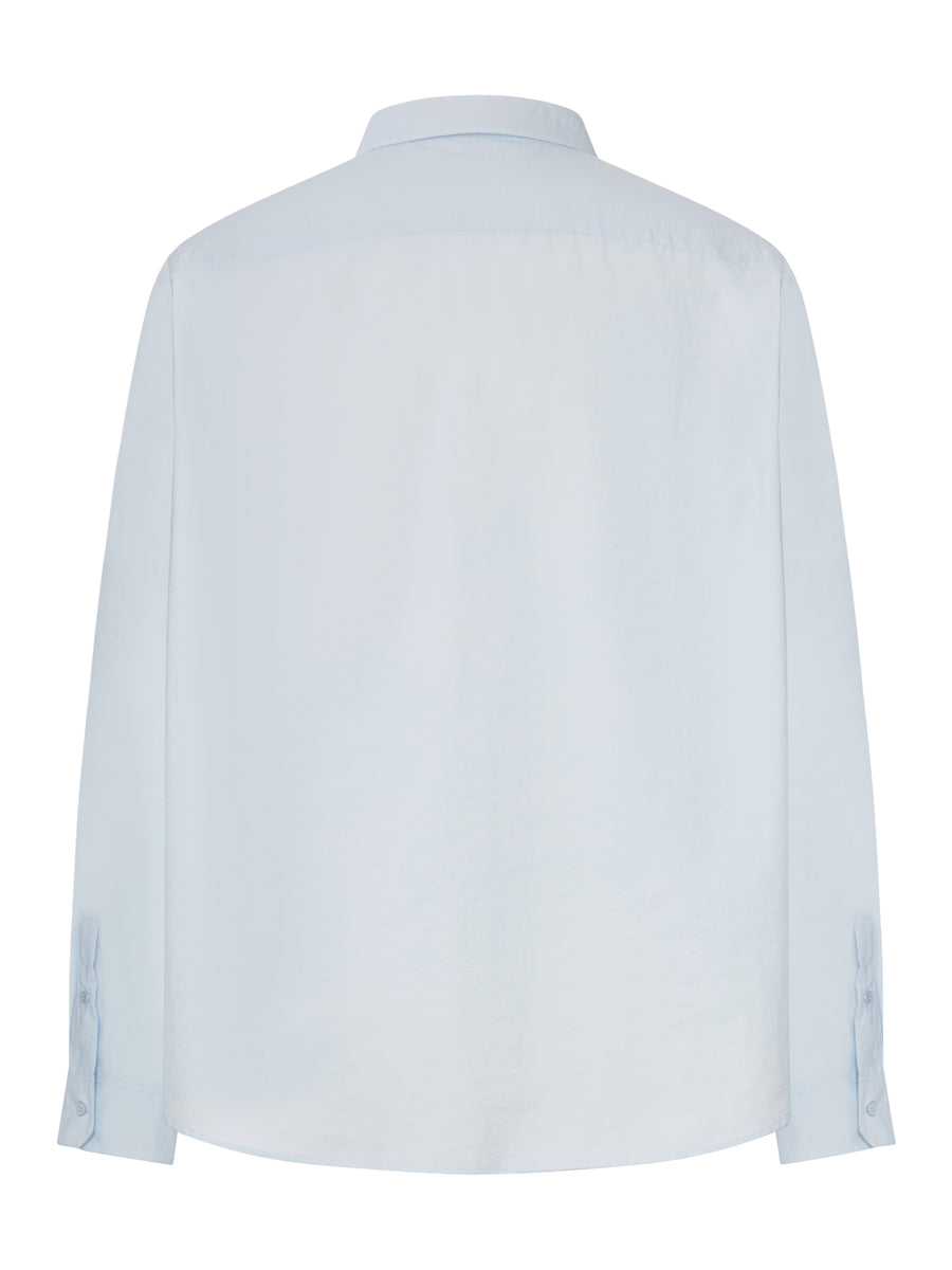 LONG-SLEEVED TEXTURED POPLIN SHIRT