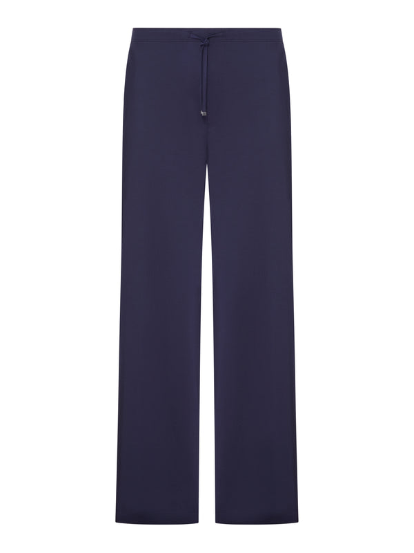 TROUSERS IN LIGHTWEIGHT TEXTURED COTTON POPLIN BLEND