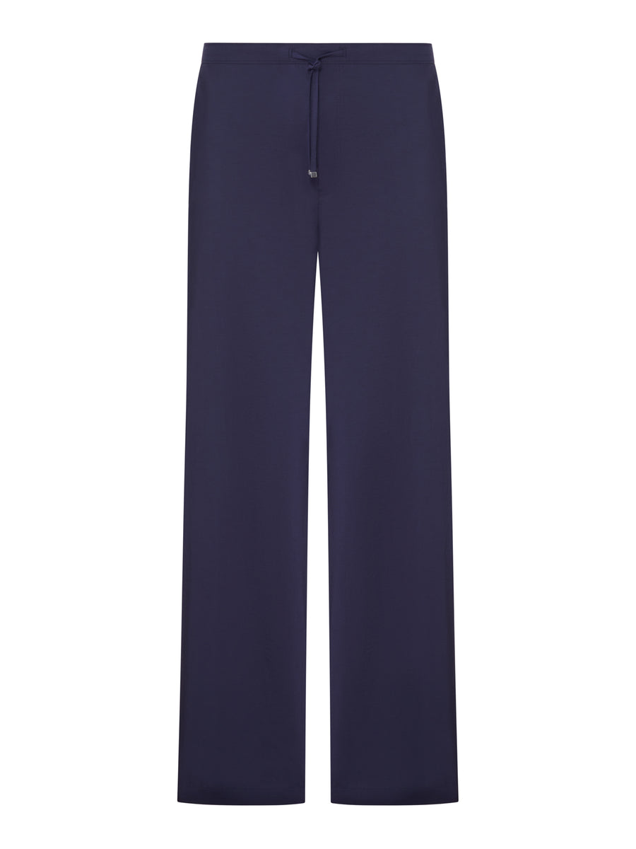 TROUSERS IN LIGHTWEIGHT TEXTURED COTTON POPLIN BLEND