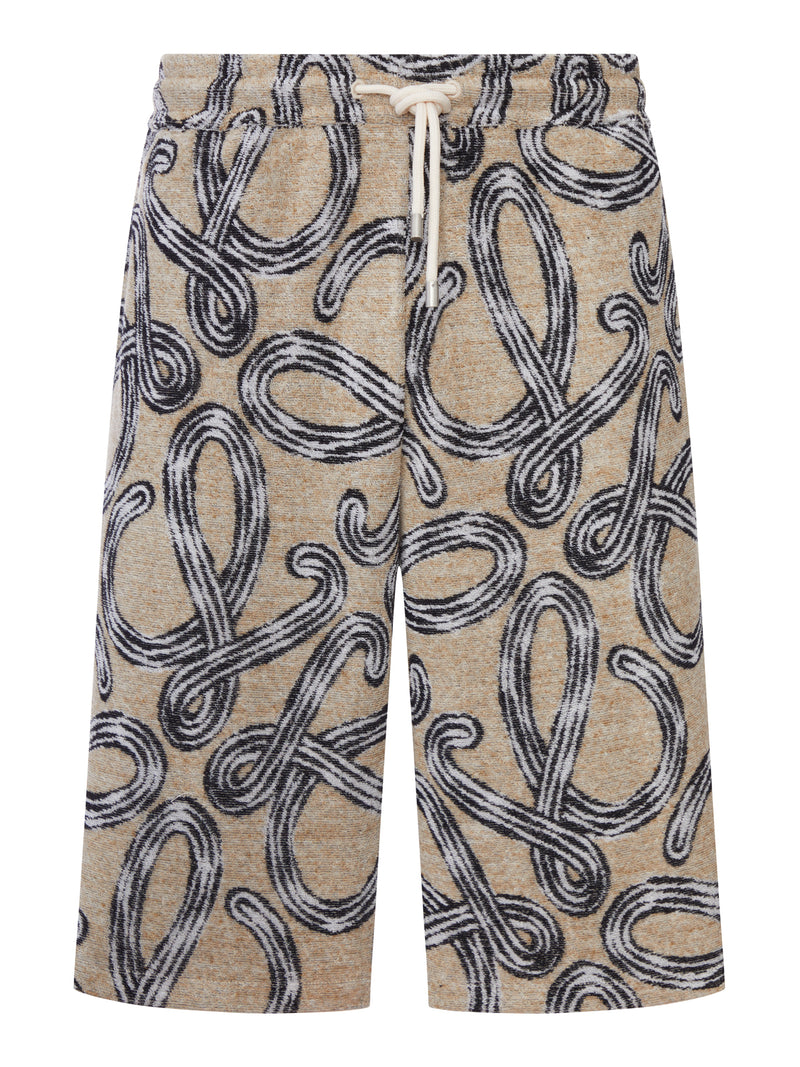 TERRY SHORTS WITH ALL-OVER ANAGRAM