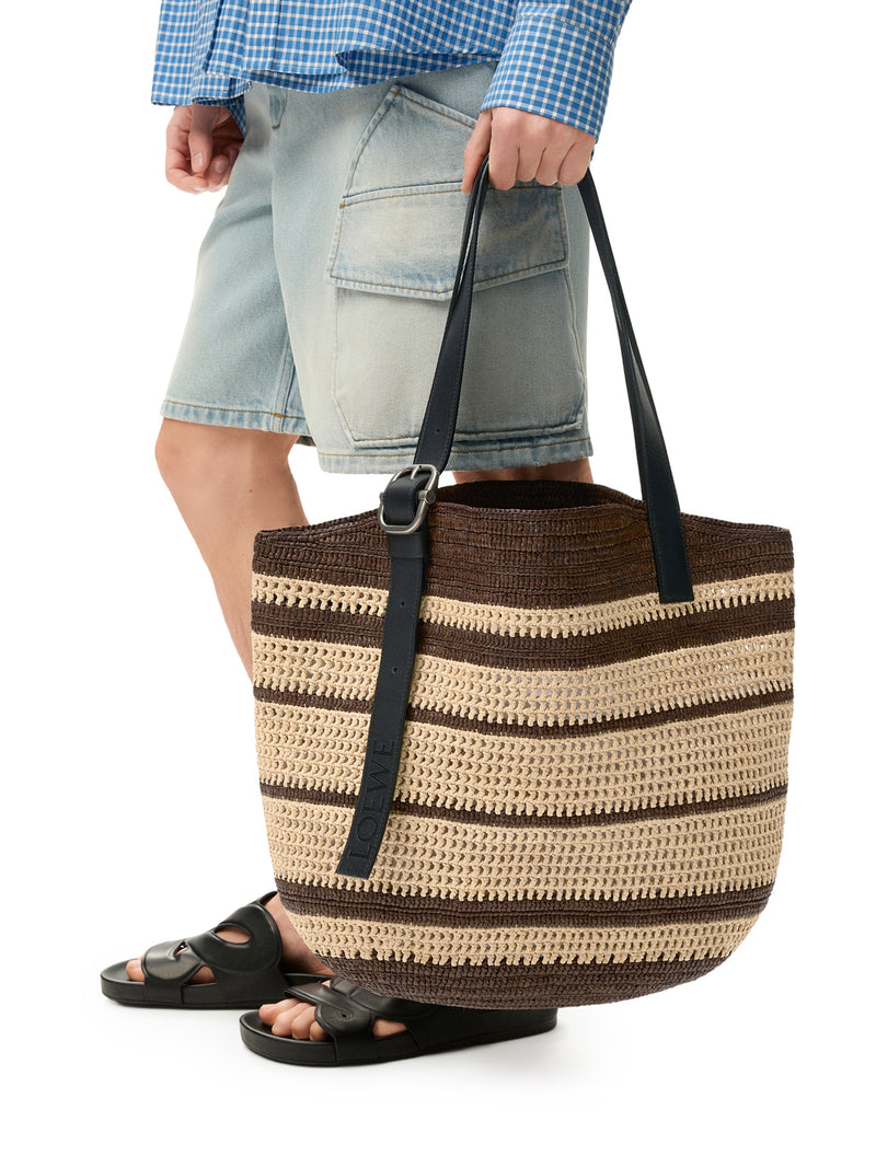 LOOP BASKET BAG IN RAFFIA