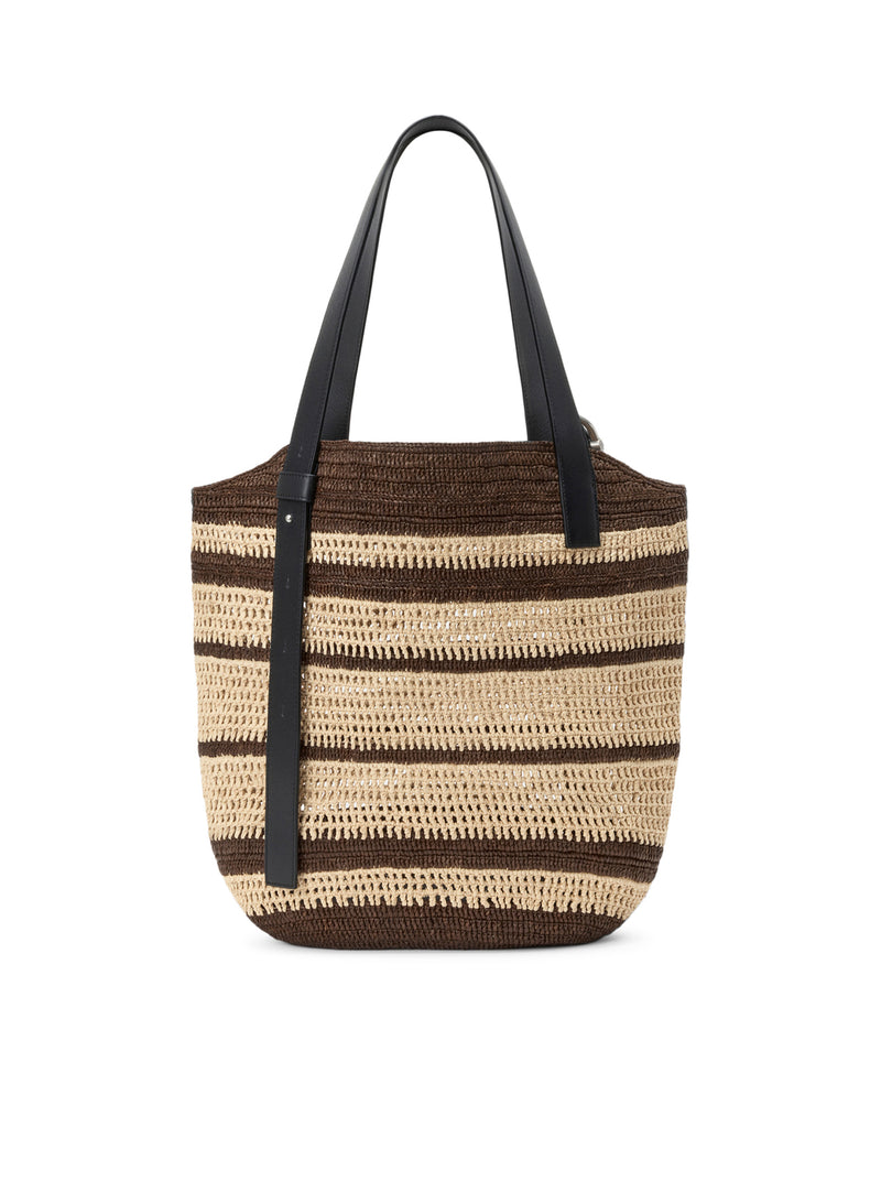 LOOP BASKET BAG IN RAFFIA