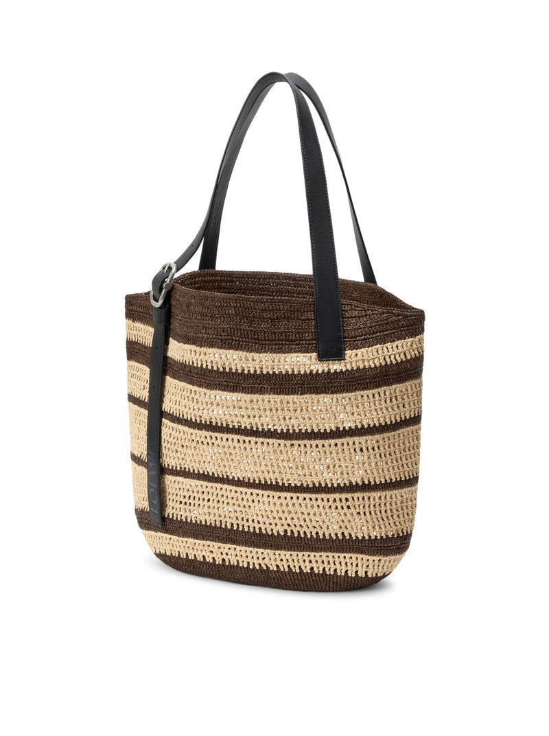 LOOP BASKET BAG IN RAFFIA