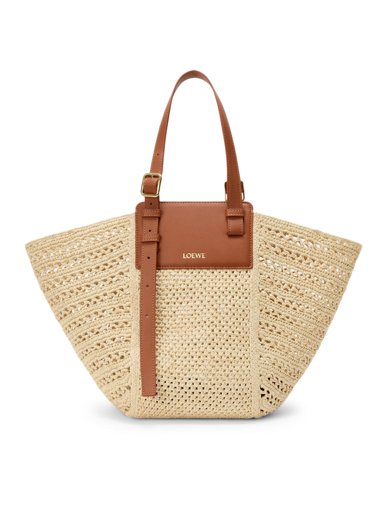 HAMMOCK CABAS MEDIUM BAG IN RAFFIA AND CALFSKIN