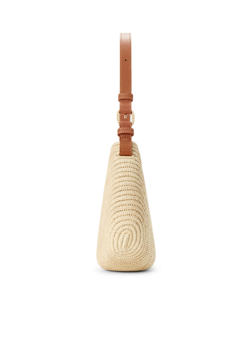 LOEWE MEDIUM SWING BAG IN RAFFIA AND CALFSKIN
