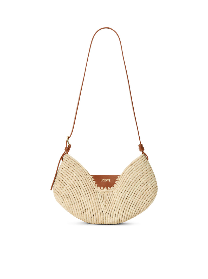 LOEWE MEDIUM SWING BAG IN RAFFIA AND CALFSKIN