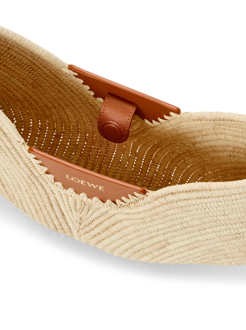LOEWE MEDIUM SWING BAG IN RAFFIA AND CALFSKIN